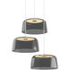 Yurei LED 30 inch Matte White Pendant Ceiling Light in Acrylic Dark Gray